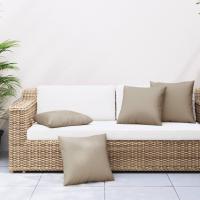 vidaXL Cojines de sofá 4 unidades tela 40x40 cm en color Crema/Negro/Verde y más | acolchados duraderos para sofás de jardín terraza exterior - details 4