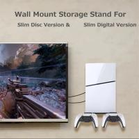 Kit de montaje en pared para consola PS5 Slim, estante de almacenamiento, soporte para controlador, soporte para auriculares, Kit de accesorios - details 2