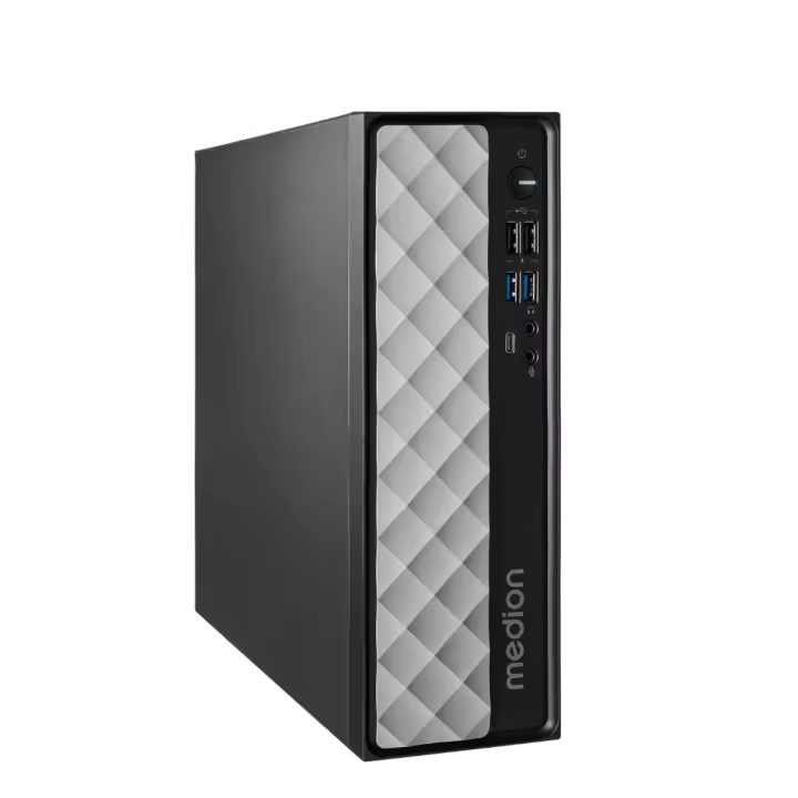 MEDION PC Sobremesa T80 - Sobremesa Compacto. Intel Core i5-12450H. 16GB RAM. 512GB SSD. Wi-Fi 6E. Windows 11. Diseño Potente. Color Negro. MD35423.  Incluye Programa de Fiabilidad, Garantía. - 1