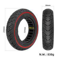 Pneumático Inflable 8.5*2(50-134) Rojo Para Scooter Eléctrico VSETT 9&9 + / ZERO 9 / Inokim Light 2 Neumático No Inflable De Línea Roja - details 2