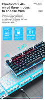 Teclado Mecánico AULA F3001 Bluetooth Sin Cables Con Panel Metálico Doble Inyección Y Efecto De Iluminación Cool 87 Teclas - details 4