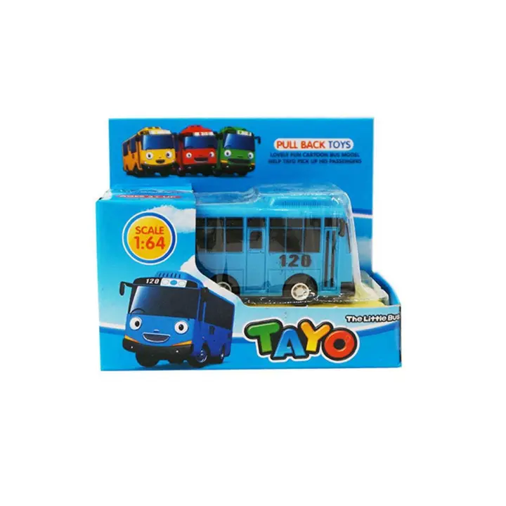 Mini Coche Retroalimentado Autobús De Plástico TAYO Juguete Educativo Para Niños Puerta Abrejuego Edad Recomendada 4-12 Años - 1
