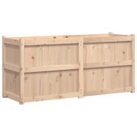 vidaXL Jardinera de madera de pino impregnada 150x50x70 cm Color Pino natural,  Pino blanco,  Marrón pino y mas - details 4
