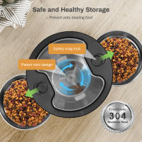 Dispensador De Alimentos Para Mascotas Tuya Inteligente 4.5L Con Grabación Y Programación Acero Inoxidable Para Gatos Y Perros Medianos - details 8