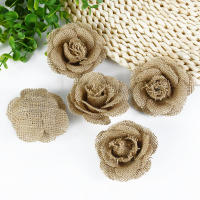 2/3/5pcs Flores De Jute Hessian Vintage Rustic Para Decoración De Boda Navidad Eventos Y Fiestas Accesorios De Manualidades DIY - details 2