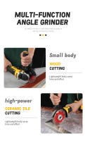 DEWALT DCG405 Máquina De Trabajo De Grindaje Ángulo Recargable Sin Escobillas Portátil Para Corte Y Pulido 100/125MM - details 1