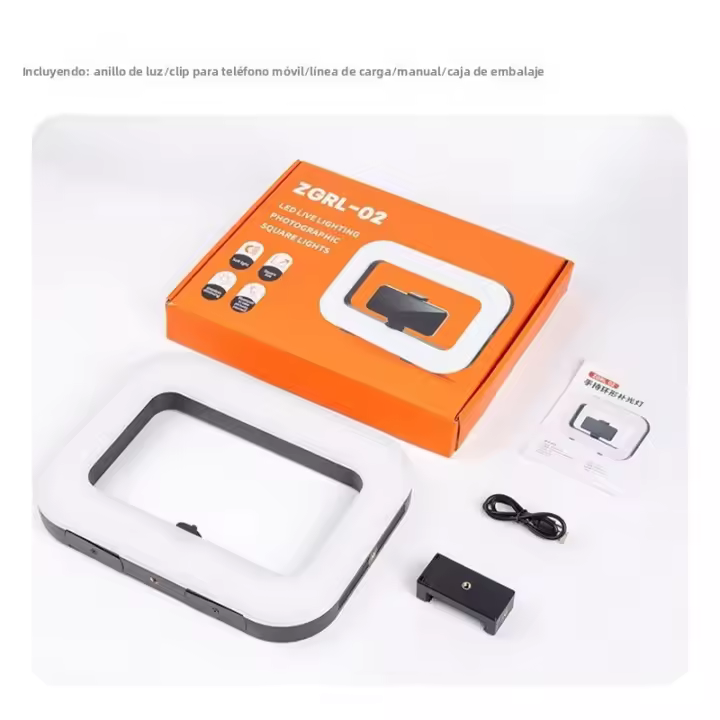 Luz De Auto Fotografía Con Bluetooth Y Recarga Para Selfie Tri-color Ajustable Iluminación De Anillo Para Cages De Conejos - 1