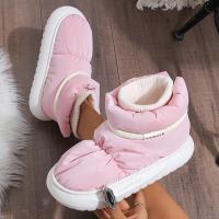 Botas De Nieve Impermeables Para Mujer Invierno 2023 Plataforma Antideslizante Conforzado De Almohadilla De Plush Grueso Tacones Medios Tobilleras Calientes Con Peluche - details 9