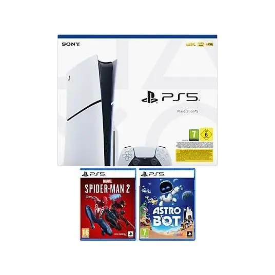 PlayStation 5 Slim Lector + Spider-Man 2 + Astro Bot - 1