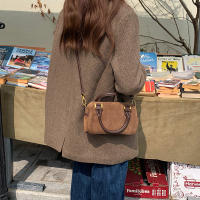 Bolso De Hombro Pequeño En Cuero Sintético Marrón Estilo Coreano Retro Casual Bolso Cruzado Para Mujer Con Cierre De Cremallera - details 17