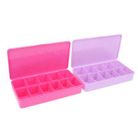 Caja De Uñas Vacía Multicolor De 2 Tamaños Caja De Almacenamiento Para Uñas De Acrílico Con 11 Compartimentos Tool De Arte De Uñas - details 7