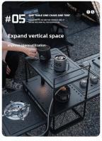 ShineTrip IGT Mesa De Camping Expansible De Acero De Carbono Placa De Combinación Libre Para Barbacoa Y Barra Mesa Portátil Plegable Material De Aluminio - details 3