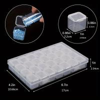 Set De Caja De Almacenamiento Transparente De Plástico Para Pintura Diamante 28/56 Cuadrícula Organizador De Perlas Herramientas De Pintura Diamante - details 2