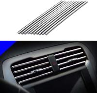 10 Pcs 20cm Tiras De Ventilador De Aire Acondicionado Para Coche En Forma De U Cromo PVC Colorido Brillante Para Decoración Del Coche - details 9