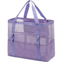 Mesh Beach Bag Waterproof Sandproof - Large Tote Pool Bag for Women Vacation Essentials Beach Accessories - details 12