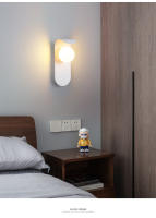 Lámpara De Pared Creativa LED Moderna En Negro Y Blanco Para Pasillo Escaleras Dormitorio Lámpara De Noche Arte Decoración Iluminación - details 8