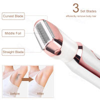 Cepillo De Afeitar Eléctrico 4 En 1 Para Mujer Trimmer De Cuerpo Painless Para Axilas Bikini Brazos Piernas Y Cara Portátil Con Recarga Rápida - details 2
