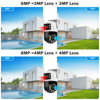 Camara vigilancia wifi interior, Cámara Wifi de doble lente 360º protección de seguridad IP66 8MP 4K detección humana inalámbrica al aire libre ICSEE Videovigilancia PTZ - details 9