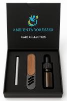 Ambientadores360 – Ambientador Coche Recargable Hasta 6 Meses | Difusor Aireador para con Clip para Rejilla del Aire | Diseño Elegante en Metal y Madera | Fácil Instalación y Duradero - details 0
