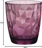 Vasos morados para beber, vasos para agua, vasos para jugo, 305 ml, vidrio, morado - details 3