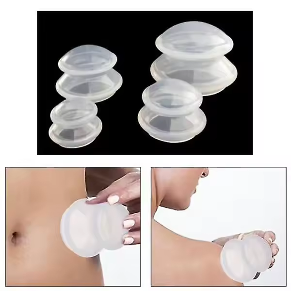 Ventosas para masaje de cuerpo complete-Paquete de 4-XS-L Blanco Talla - 1