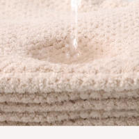 Set De Paño De Cabello De Terciopelo Texturizado Coral 52*100cm Absorbente Rápido Para Uso En El Baño Y Lavado De Cabello - details 7