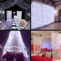 Luces De Encaje LED Con Control Remoto Para Decoración De Hogar Patio Fiesta Boda Exterior Color Blanco Cálido Y Blanco - details 6