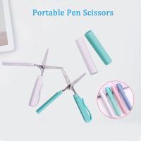 Tijeras En Forma De Pluma Para Niños Estudiantes Oficina Escuela Hogar Arte Portátiles Seguras Puntas Planas Divertidas - details 0