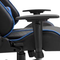 vidaXL Silla de gaming de cuero sintético azul - details 6