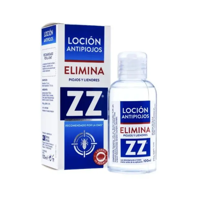 Loción Antipiojos ZZ 100ml - Elimina Piojos y Liendres - Acción Preventiva - Uso Doméstico - 1