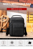 Bolso De Hombro Para Hombre WESTAL De Cuero Genuino Bolsa Mensajera Cruzada Para Tableta De 7.9 Pulgadas Y Móvil Bolsillo De Correa Estilo Vintage - details 0