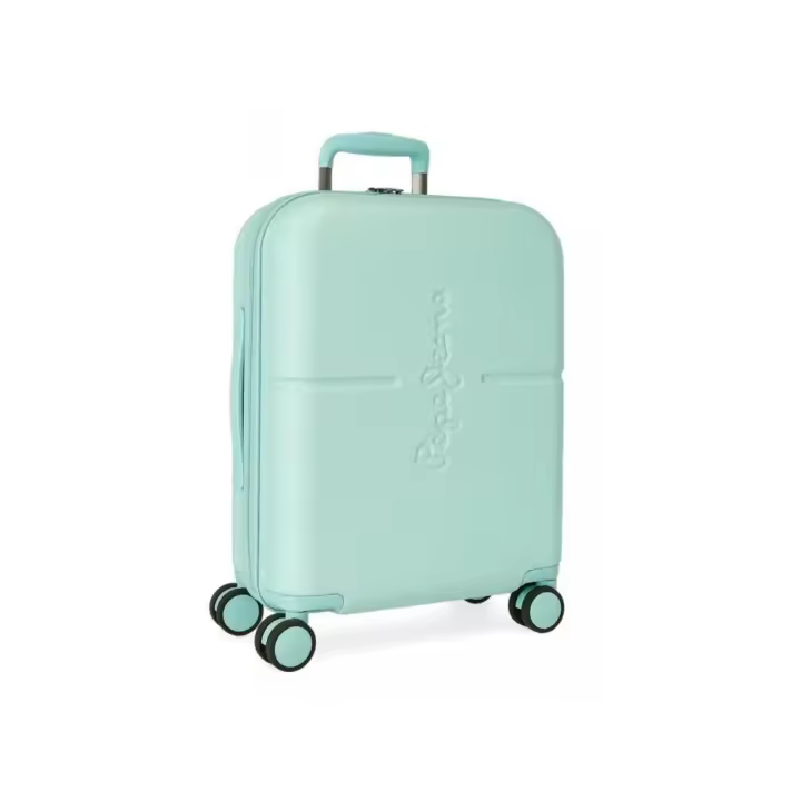 Maleta cabina Pepe Jeans Highlight turquesa 55x40x20 cm. Dura e impermeable 4 ruedas - 1