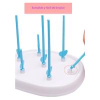 Rack De Secado Para Botellas De Bebé Y Accesorios Forma De Árbol Soporte Para Bebidas Almacenamiento Y Secado De Pacifiers - details 5