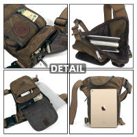 Bolsa De Cintura Para Motocicleta Impermeable Con Carcasa Rígida Bolsa De Pierna Bum Bag De Cuero Genuino Para Deporte Al Aire Libre - details 4