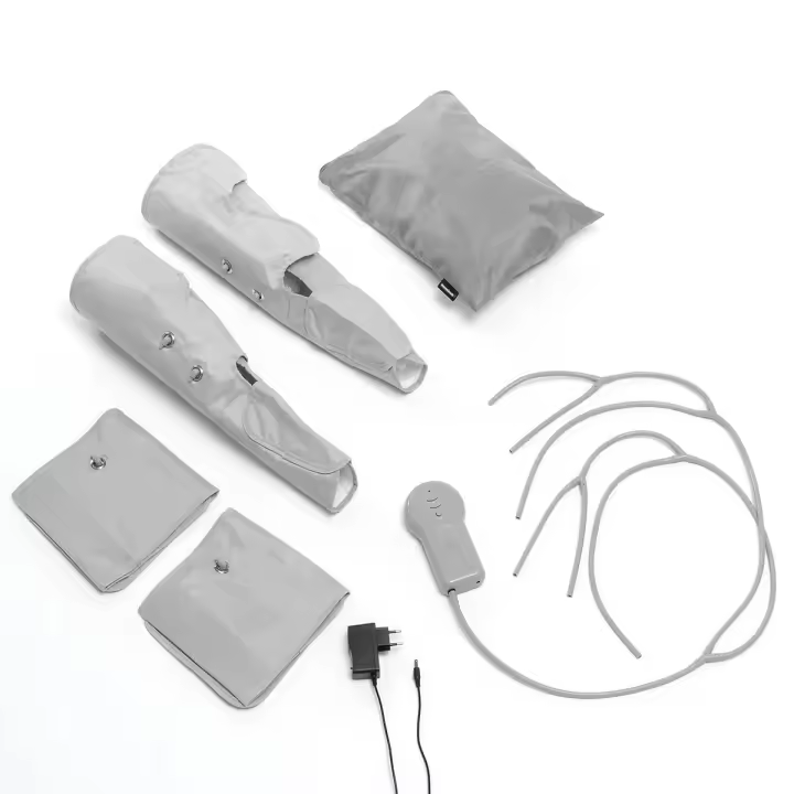 InnovaGoods Foot Massager with Air Compression, includes 2 units (22 x 68 cm, 54 x 57 cm), ideal for relieving tired legs and relaxation, features kneading massage and portable design for home use, perfect for pressotherapy treatment. - 1