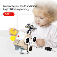Cubo De Juguete Para Niños Madera Fidget Montessori Educativo Viaje Juguetes Sensoriales Tablero De Ocupaciones Básicas De La Vida - details 0
