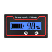 Indicador De Capacidad De Batería De Plomo-Acido Y Litio Digital Voltímetro De Voltaje Para Coche Y Motocicleta 9-120V Medidor De Tensión - details 4
