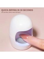 Lámpara De Uñas Mini Q-shaped Blanca Secado Rápido UV/LED Para Arte De Uñas DIY En Casa Material ABS Peso 44g Certificación CE - details 0
