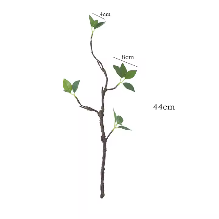 1pc Ramo Artificial De Hojas De Eucalipto Falso Para Bodas Y Decoración De Eventos Con Prolongadas Ramas Verde Sintético - 1
