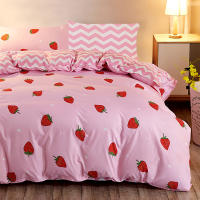 Juego De Cubierta De Edredón Con Diseño De Fresa Encantador 100% Microfibra Cama Suave Amigable Con La Piel Quilt Cubierta Juego Para Todas Las Estaciones - details 4