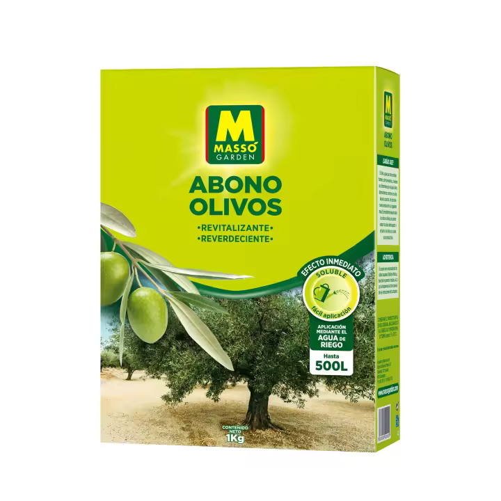 Abono Olivos Granulado Soluble de 1Kg con Efecto Inmediato Revitalizante y Reverdeciente MUY EFICAZ | Fertilizante con Nitrógeno, Potasio y Boro | Efecto Inmediato reverdeciente y revitalizante |Apto para Riego en Suelo y Maceta | Nexum+Market - 1