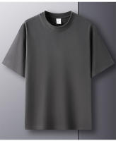 Camiseta De Algodón 100% Para Hombre Manga Corta Cuello Redondo Casual De Verano Tallas Grandes Color Sólido Transpirable Top Para Mujer - details 12