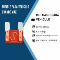 Banner - Fusible para vehiculo 50A 32V DC grande maxi rojo