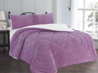 ARISE SHOP--Manta borrego invierno polar manta gruesa duvet sherpa con 2 fundas de cojin, mantas grandes para cama 90cm, 135cm, 150cm, mantas sofa suave, caliente y cómoda - details 0
