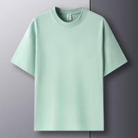 Camiseta De Algodón Puro 100% Para Hombre Manga Corta Verano Moda Casual Color Sólido Cuello Redondo Top Amplio Para Pareja - details 20