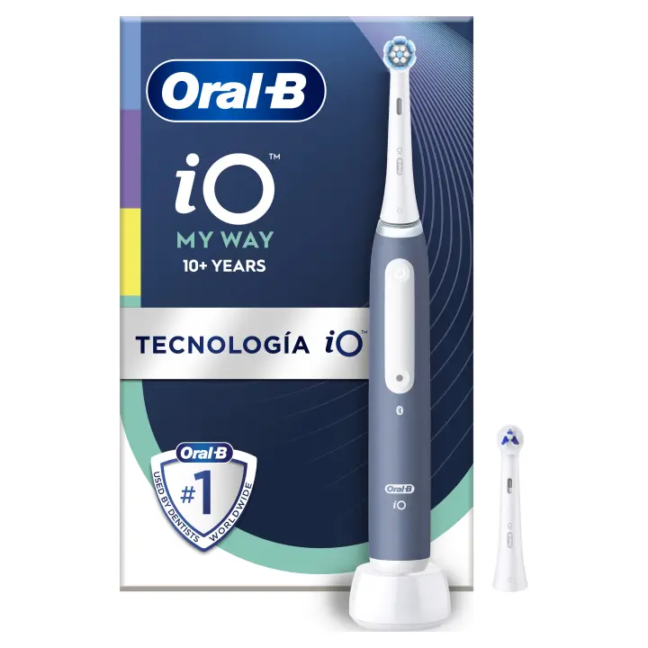 Oral-B iO My Way cepillo de dientes eléctrico, 1 mango azul, 2 cabezales - 1