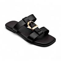 Calzados soraia, Sandalias Planas de Mujer con Punta Cuadrada, Diseño Elegante con Hebilla Decorativa, Estilo Minimalista y Sofisticado, Calzado Abierto para Verano, Ideal para Eventos, Paseos o Uso Diario Playa Metal Lazo Playa - details 7