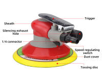 HIFESON Soplador De Arena Pneumático 5/6 Pulgadas Máquina De Pulir Y Arenañado Herramienta De Lijado 125mm/150mm Potencia Pneumática - details 7
