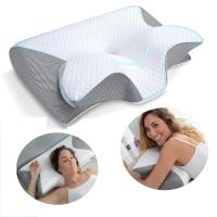 Almohada De Memoria Para El Cuello Con Forma De Mariposa 2 En 1 Almohada De Viaje Ergonómica Para El Descanso Del Cuello Y Espalda Cómoda Y Revestida De Poliéster - details 3