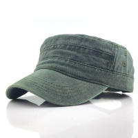 Gorras militares de algodón lavado Gorras de cadete del ejército Diseño único Gorra vintage de parte superior plana - details 5